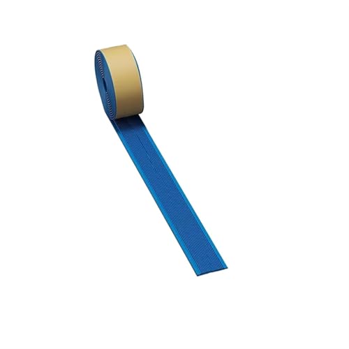 Selbstklebender Anti-Rutsch-Treppenstreifen, PVC-Stufenstreifen, Treppenaufkleber, Treppenstufenschutz, Teppichboden-Dichtungsstreifen(Blue-4cm) von USOHJZ