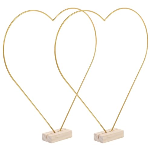 USOHJZ 2 Stück Holzsockel Metallreifen Kranz 30cm Herzförmig Handwerk Blumenständer Dekor Floral Hoops Hochzeit Tischdekoration Drahtrahmen USOHJZ 2 Stück Holzsockel Metallreifen Kranz 30cm Herzförmig Handwerk Blumenständer Dekor Floral Hoops Hochzeit Tischdekoration Drahtrahmen von USOHJZ