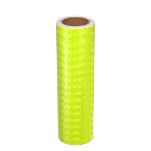 USOHJZ 3 STÜCKE 20 cm * 5 Mt Grün Auto Reflektorband Dekoration Aufkleber Warnung Sicherheit Reflexionsband Film Auto Wasserdicht Klebstoff Reflektorfolie(Shiny Flu-yellow) von USOHJZ