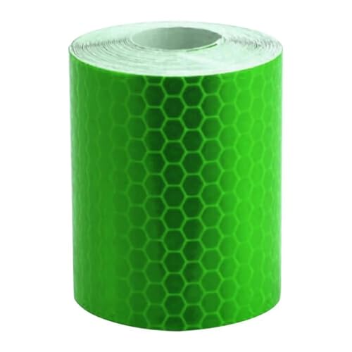 USOHJZ 3 STÜCKE 5 * 300 cm Reflektor Schutzaufkleber Sicherheitswarnband Selbstklebende Motorradfolie Reflektierende Streifenaufkleber(Green) von USOHJZ