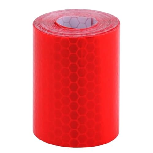 USOHJZ 3 STÜCKE 5 * 300 cm Reflektor Schutzaufkleber Sicherheitswarnband Selbstklebende Motorradfolie Reflektierende Streifenaufkleber(Red) von USOHJZ