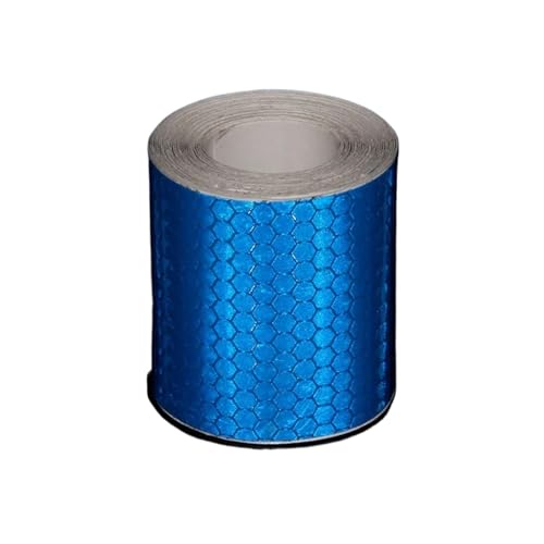 USOHJZ 3 STÜCKE 5 CM x 3,0 Mt Fahrradaufkleber Reflektierende Klebebänder Wasserdichter Reflektor for Dinge Reflektieren Fahrradhelmstreifen Fahrradzubehör(Blue) von USOHJZ