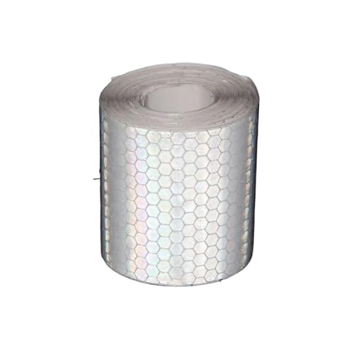 USOHJZ 3 STÜCKE 5 CM x 3,0 Mt Fahrradaufkleber Reflektierende Klebebänder Wasserdichter Reflektor for Dinge Reflektieren Fahrradhelmstreifen Fahrradzubehör(White) von USOHJZ