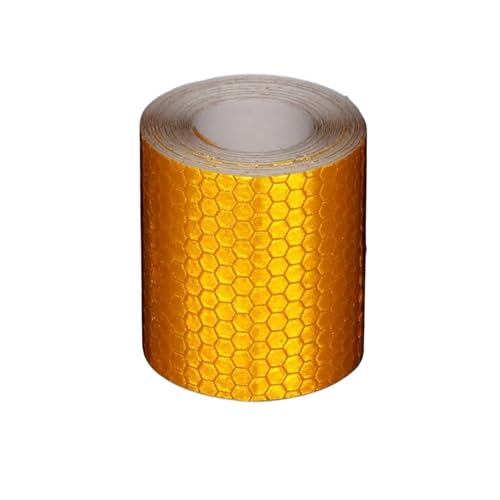 USOHJZ 3 STÜCKE 5 CM x 3,0 Mt Fahrradaufkleber Reflektierende Klebebänder Wasserdichter Reflektor for Dinge Reflektieren Fahrradhelmstreifen Fahrradzubehör(Yellow) von USOHJZ