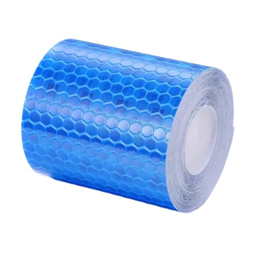 USOHJZ 3 STÜCKE 5 cm * 3,0 Mt Reflektierende Autoaufkleber Im Freien Wasserdichte Warnbänder Weiß Rot Fluoreszierend Gelb Reflektoren Sicherheitsstreifen for Fahrrad(Blue) von USOHJZ