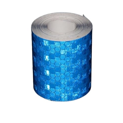 USOHJZ 3 STÜCKE 5 cm * 3,0 m Blau Reflektierende Fahrradaufkleber Wasserdicht Starken Klebstoff Sicherheitswarnband Reflektor Auffälligkeitsstreifen for Motorrad(Shiny Blue) von USOHJZ