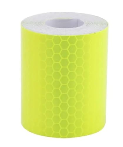 USOHJZ 3 STÜCKE 5x300 cm Rot Weiß Blau Gelb Reflektierende Streifen Auto Aufkleber Reflektor Lkw Motorrad Sicherheit Warnung Reflektierende Band(Fluorescent yellow) von USOHJZ