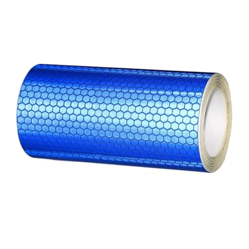 USOHJZ 3 STÜCKE Sicherheitsmarkierung Reflektierendes Klebeband Aufkleber Auto-Styling Selbstklebendes Warnband Autos Motorrad Reflektierende Film Aufkleber(Blue) von USOHJZ