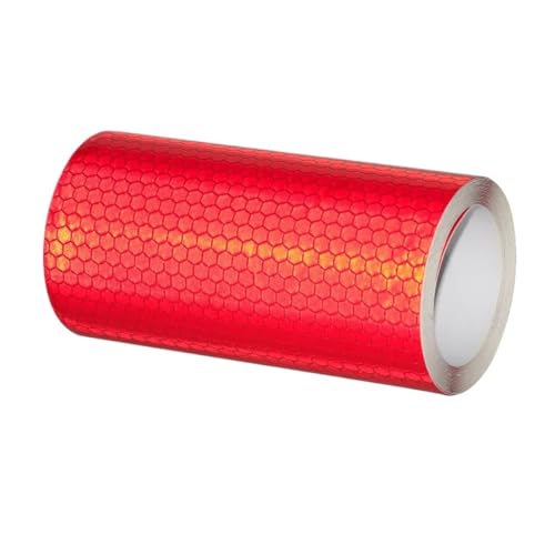 USOHJZ 3 STÜCKE Sicherheitsmarkierung Reflektierendes Klebeband Aufkleber Auto-Styling Selbstklebendes Warnband Autos Motorrad Reflektierende Film Aufkleber(Red) von USOHJZ