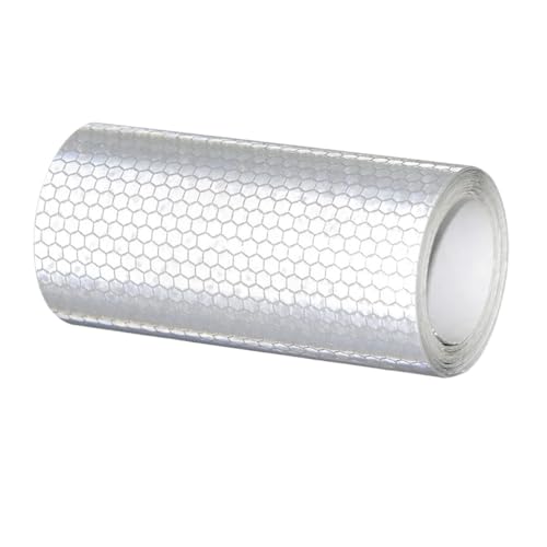 USOHJZ 3 STÜCKE Sicherheitsmarkierung Reflektierendes Klebeband Aufkleber Auto-Styling Selbstklebendes Warnband Autos Motorrad Reflektierende Film Aufkleber(WHITE) von USOHJZ