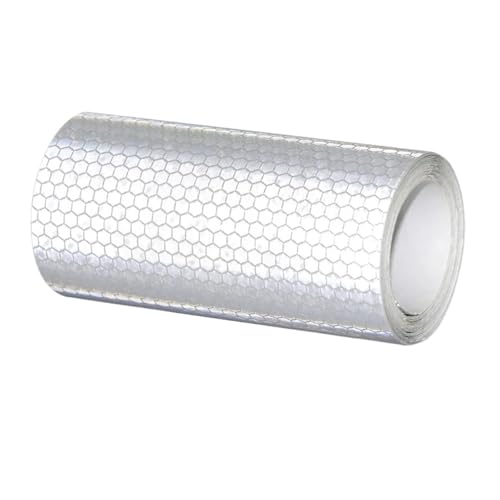 USOHJZ 3 STÜCKE Sicherheitsmarkierung Reflektierendes Klebeband Aufkleber Auto-Styling Selbstklebendes Warnband Autos Motorrad Reflektierende Film Aufkleber(WHITE) von USOHJZ