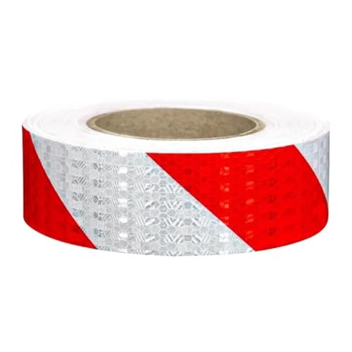 USOHJZ 3 Stück langlebiges reflektierendes Sicherheitsband for Autos verbessert die Sichtbarkeit bei Nacht for besseres Fahren bei Nacht(Red and White) von USOHJZ