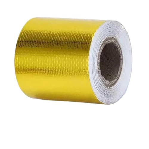 USOHJZ 3 stücke Auto Intake System Aluminium Folie Baumwolle Gewickelt Tuch Reflektierende Wärme Barriere Selbst-Kleber(Gold) von USOHJZ