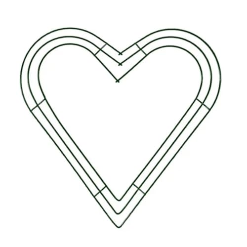 USOHJZ 3 stücke Eisen Rahmen Metall Blume Kranz Ornamente Draht Hochzeit DIY Weihnachten Halloween Valentinstag(Heart Shape) von USOHJZ