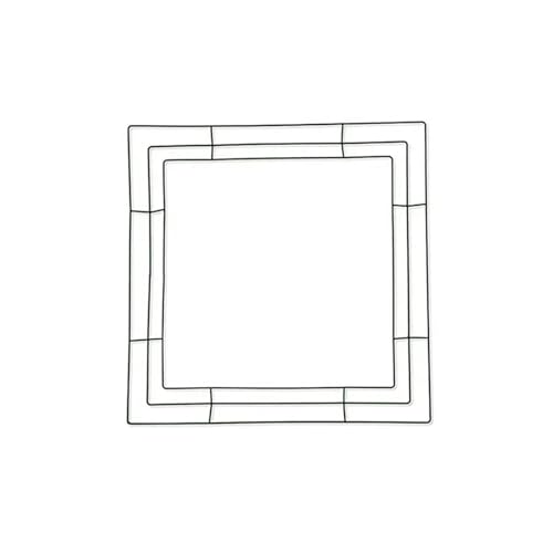USOHJZ 3 stücke Eisen Rahmen Metall Blume Kranz Ornamente Draht Hochzeit DIY Weihnachten Halloween Valentinstag(Square Shape) von USOHJZ