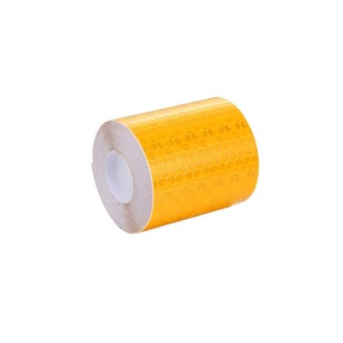USOHJZ 3PCS 5cm * 100cm Reflektierendes Klebeband Sicherheitswarnung Einfarbige Hervorhebung Warnstreifen Autoaufkleber Gitterreflektor(Orange) von USOHJZ