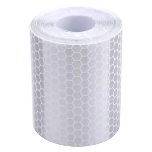 USOHJZ 3PCS Fahrrad 5 * 300cm Reflektor Auto Aufkleber Selbstklebende Sicherheit Warnband Motorrad Film Reflektierende Streifen Aufkleber(White) von USOHJZ