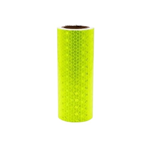 USOHJZ 3PCS Micro Prism Reflektierende Warnung Fluoreszierende PVC Band Straße Sicherheit Zeichen Selbst-klebe Folie(Fluorescent Yellow) von USOHJZ