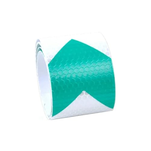 USOHJZ 3PCS Safety Mark Reflective Tape Stickers For Bicycles Frames Motorcycle Self Adhesive Film Warning Tape Film(Green and White) von USOHJZ