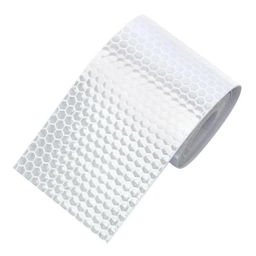 USOHJZ 3PCS Sicherheit Mark Reflektierende Band Auto Sicherheit Warnung Aufkleber for Fahrräder Rahmen Motorrad Selbst Klebe Film Reflecto(WHITE) von USOHJZ