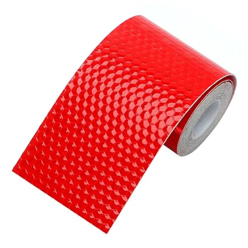 USOHJZ 3PCS Sicherheitsmarkierung Reflektierendes Klebeband Aufkleber for Fahrräder Rahmen Motorrad Selbstklebende Folie Warnband Folie(Red) von USOHJZ
