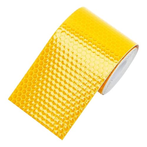 USOHJZ 3PCS Sicherheitsmarkierung Reflektierendes Klebeband Aufkleber for Fahrräder Rahmen Motorrad Selbstklebende Folie Warnband Folie(Yellow) von USOHJZ