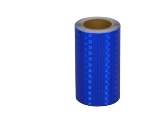 USOHJZ 3PCS Wasserdichte Warnband Streifen Aufkleber Warnlicht Reflektor Schutzaufkleber Reflektierende Folie Auto Sicherheitszeichen(Blue) von USOHJZ
