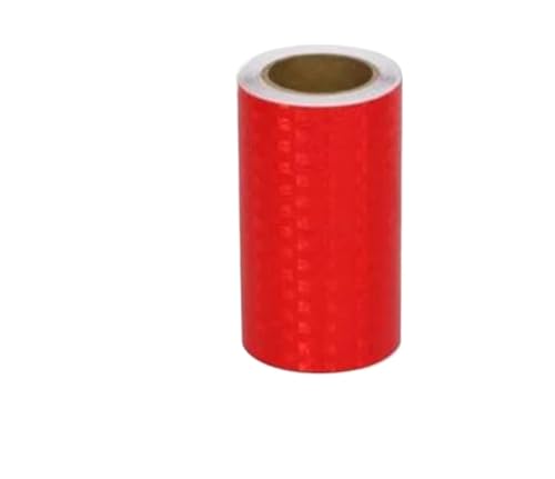 USOHJZ 3PCS Wasserdichte Warnband Streifen Aufkleber Warnlicht Reflektor Schutzaufkleber Reflektierende Folie Auto Sicherheitszeichen(Red) von USOHJZ
