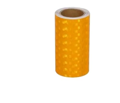 USOHJZ 3PCS Wasserdichte Warnband Streifen Aufkleber Warnlicht Reflektor Schutzaufkleber Reflektierende Folie Auto Sicherheitszeichen(Yellow) von USOHJZ