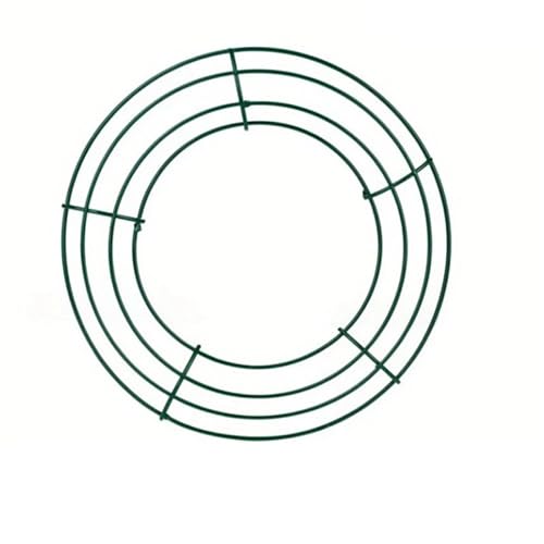 USOHJZ 4 stücke 10 Zoll Große Runde Hoop DIY Weihnachten Kranz Dekoration Eisen Draht Kreis Rahmen Wand Hängen Xmas Party Girlande Dekor von USOHJZ