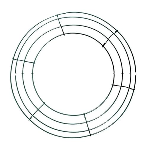 USOHJZ 4 stücke Draht Kranz Rahmen Metall Runde Form Machen Ringe Grün for Weihnachten Party Dekoration DIY von USOHJZ