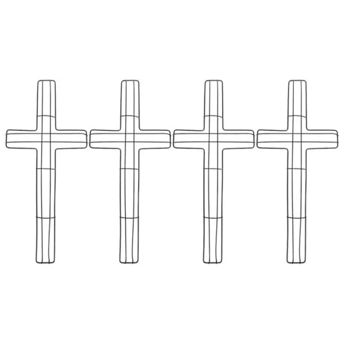 USOHJZ 4 stücke Geformt Kranz Rahmen Ring Hoop Metall Draht Girlande Machen Handwerk Ostern Party Kirche Dekoration(Black) von USOHJZ