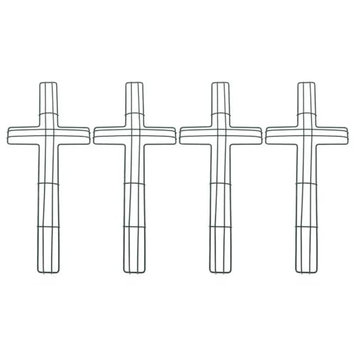 USOHJZ 4 stücke Geformt Kranz Rahmen Ring Hoop Metall Draht Girlande Machen Handwerk Ostern Party Kirche Dekoration(Green) von USOHJZ