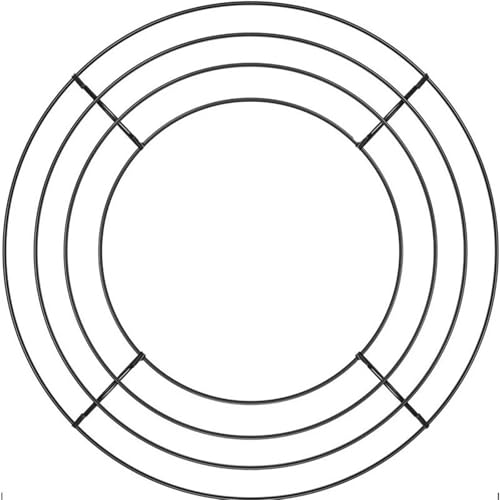 USOHJZ 5 stücke 25 cm Metall Runde Hoop DIY Weihnachten Dekoration Draht Kranz Rahmen Wand Hängen for Hochzeit Valentinstag Dekorationen von USOHJZ