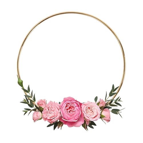 USOHJZ 6 stücke DIY Floral Rahmen Drähte Ringe Metall Kranz Hoops Hängen Handwerk Weihnachten Hochzeit Party Blumen Dekorationen Traum Catcher(10cm) von USOHJZ