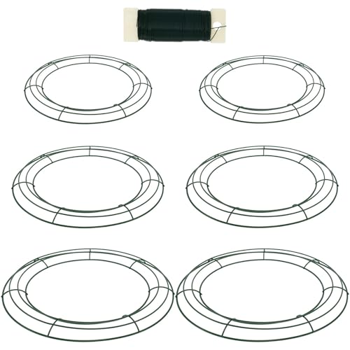 USOHJZ 6 stücke Drähte Kranz Rahmen Glatte, Der Ringe Runde Wiederverwendbare Formen Solide Metall Dekorative USOHJZ 6 stücke Drähte Kranz Rahmen Glatte, Der Ringe Runde Wiederverwendbare Formen Solide Metall Dekorative von USOHJZ