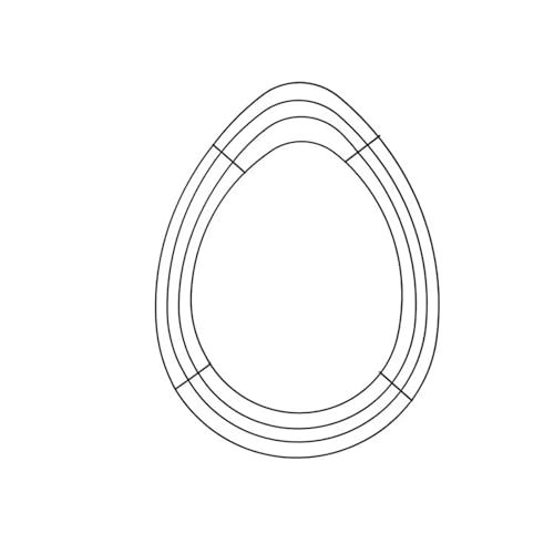 USOHJZ 6 stücke Ostern Ei Geformt Draht Kranz Rahmen Oval Bunny Kopf Machen Ringe Hoop Unterstützung Blume Anordnung Halten(Style1) von USOHJZ