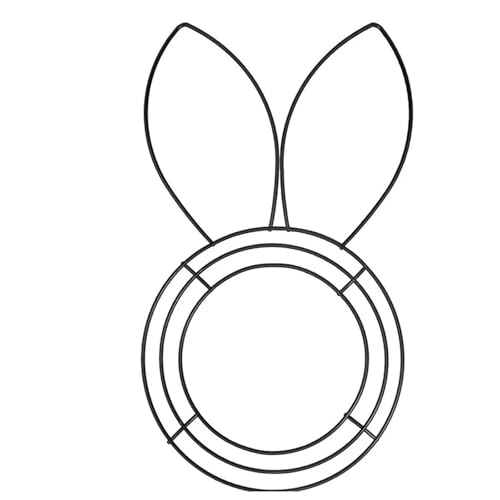 USOHJZ 6 stücke Ostern Ei Geformt Draht Kranz Rahmen Oval Bunny Kopf Machen Ringe Hoop Unterstützung Blume Anordnung Halten(Style2) von USOHJZ