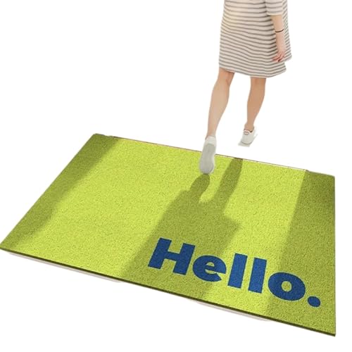USOHJZ Coil Mat PVC-Fußmatte for den Eingangsbereich, dekorative Bodenmatte mit Rutschfester Rückseite(Avocado Green,45x75cm) von USOHJZ