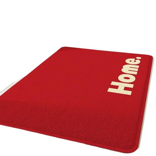 USOHJZ Große PVC-Fußmatte, Heimdekoration, rechteckiger Teppich, Aufzug, Eingang, Boden, Einkaufszentrum, Hotel-Willkommensmatte, Outdoor-Teppiche(Red,80X120cm) von USOHJZ