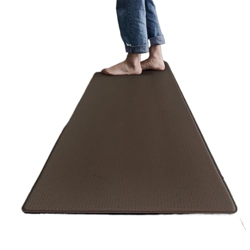 USOHJZ Lange Küchenmatte PU-Leder-Fußmatten, wasserdicht, ölbeständig, rutschfest, for Zuhause, Balkon, Flur, Dekor, Eingang, Fußmatte(Coffee,45x180cm) von USOHJZ