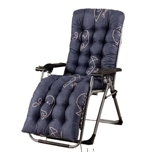 USOHJZ Liegestuhlauflage 1PC Outdoor Balcony Recnelir Backrest Relax Cushion Four Seasons Universal Folding Chair Cushions Outdoor Chaise Lounger Cushion Auflage Gartenliege(Blue 04,48X120cm) von USOHJZ