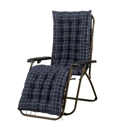 USOHJZ Liegestuhlauflage 48X120/48X155cm Schaukelstuhl Kissen Fenster Kissen Outdoor Garten Stoff Rückenlehne Kissen Weiche Verdicken Pad Hause Decor Auflage Gartenliege(Blue01,48X120cm) von USOHJZ