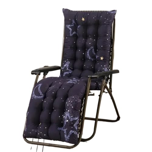 USOHJZ Liegestuhlauflage 48X120/48X155cm Schaukelstuhl Kissen Fenster Kissen Outdoor Garten Stoff Rückenlehne Kissen Weiche Verdicken Pad Hause Decor Auflage Gartenliege(Blue02,48X120cm) von USOHJZ