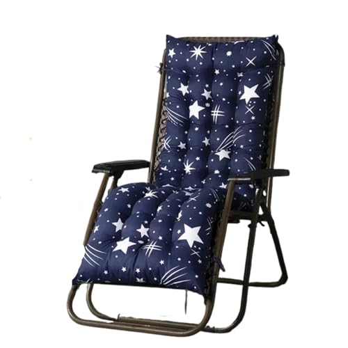 USOHJZ Liegestuhlauflage 48X120/48X155cm Schaukelstuhl Kissen Fenster Kissen Outdoor Garten Stoff Rückenlehne Kissen Weiche Verdicken Pad Hause Decor Auflage Gartenliege(Blue03,48X120cm) von USOHJZ