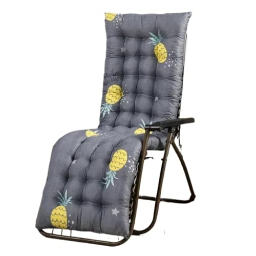 USOHJZ Liegestuhlauflage 48X120/48X155cm Schaukelstuhl Kissen Fenster Kissen Outdoor Garten Stoff Rückenlehne Kissen Weiche Verdicken Pad Hause Decor Auflage Gartenliege(Grey01,48X155cm) von USOHJZ