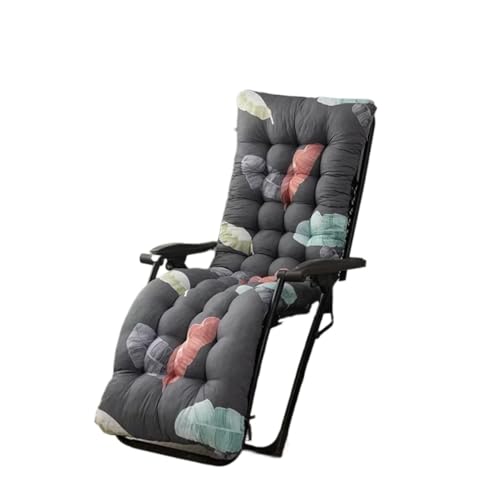 USOHJZ Liegestuhlauflage 48X120/48X155cm Schaukelstuhl Kissen Fenster Kissen Outdoor Garten Stoff Rückenlehne Kissen Weiche Verdicken Pad Hause Decor Auflage Gartenliege(Grey02,48X120cm) von USOHJZ