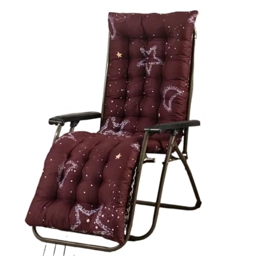 USOHJZ Liegestuhlauflage 48X120/48X155cm Schaukelstuhl Kissen Fenster Kissen Outdoor Garten Stoff Rückenlehne Kissen Weiche Verdicken Pad Hause Decor Auflage Gartenliege(Red02,48X155cm) von USOHJZ