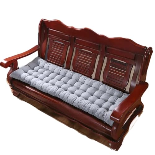 USOHJZ Liegestuhlauflage Dickes Bank-Sitzkissen, Rückenlehne, Stuhl-Sitzpolster, langes Kissen, Kissen, Sofa, Tatami-Bank, dekorativ Auflage Gartenliege(Gray01,48x150cm) von USOHJZ