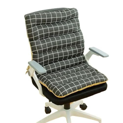 USOHJZ Liegestuhlauflage Einteiliges Kissen, Dicke Bürositzmatte, Rückenlehne, weich, hautfreundlich, sitzende Stuhlauflage, Vier-Jahreszeiten-Kissen Auflage Gartenliege(Grey01,85x45cm) von USOHJZ